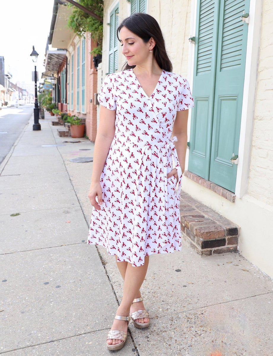 SAN FRANCISCO salmon - cotton wrap dress
