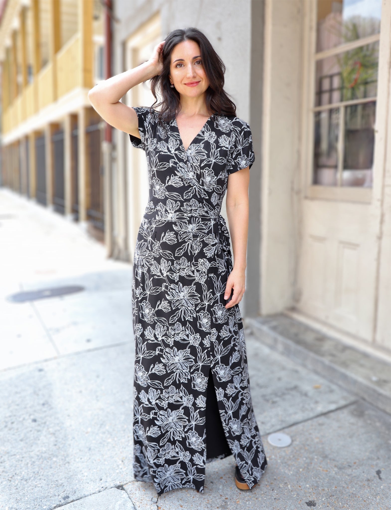 organic maxi dress Obsidian Magnolia Black and White XL Waist Size:58 Jason Isbell-Dress Blues 11/19/24 Polka dots grown cotton