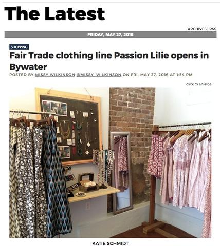 Featured in New Orleans Gambit - Passion Lilie