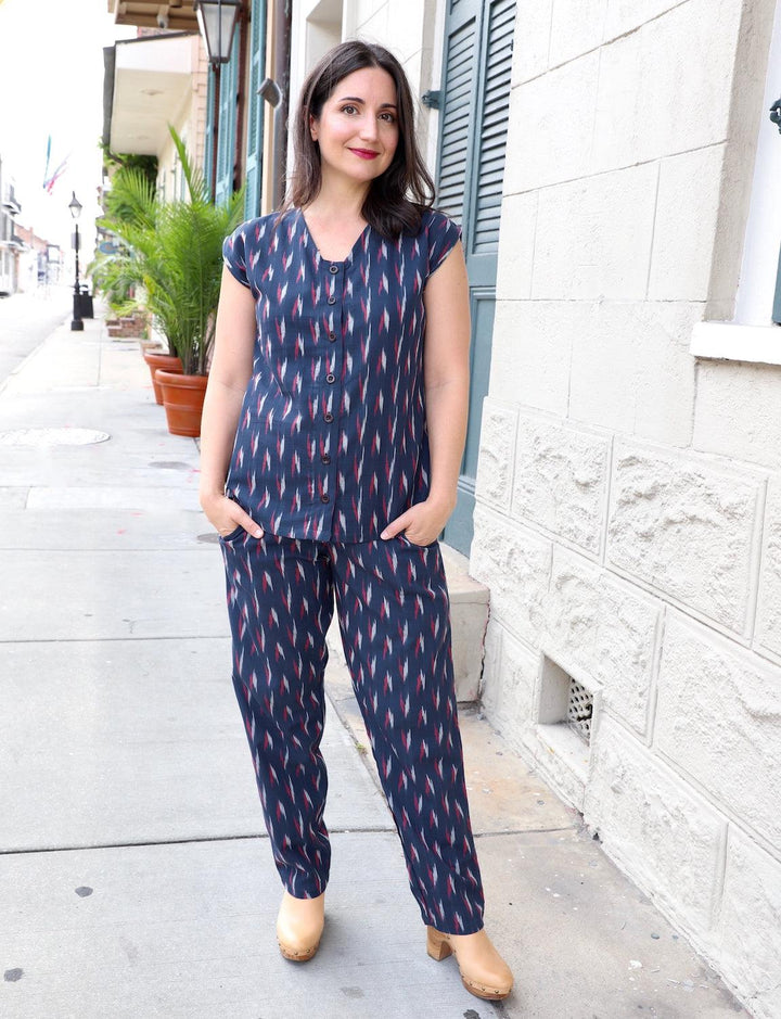 Maritime Organic Cotton Pants - Passion Lilie - Fair Trade - Sustainable Fashion
