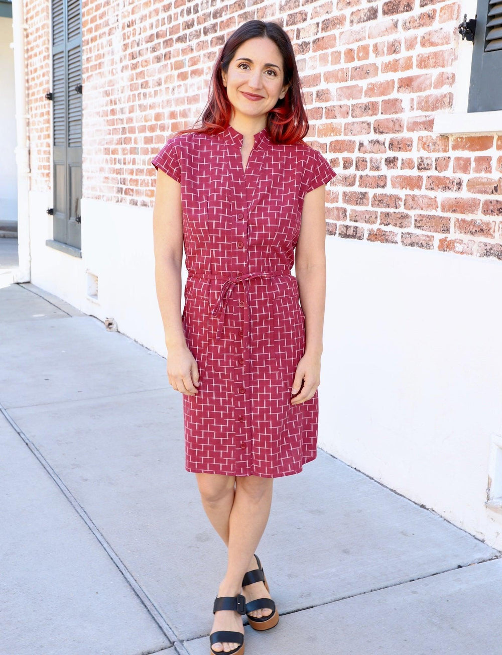 Be My Valentine Organic Cotton Button Dress - Passion Lilie