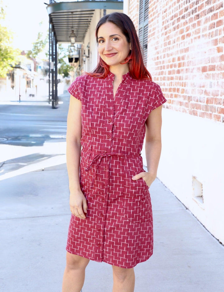 Be My Valentine Organic Cotton Button Dress - Passion Lilie