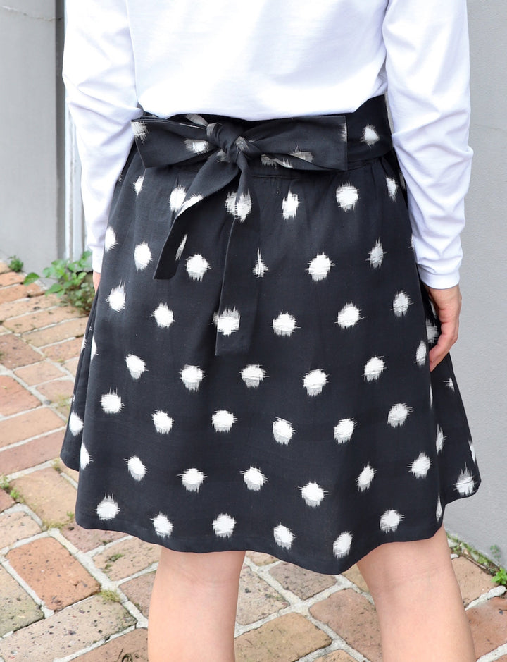 Black and White Polka Dot Organic Cotton Skirt - Passion Lilie - Fair Trade - Sustainable Fashion