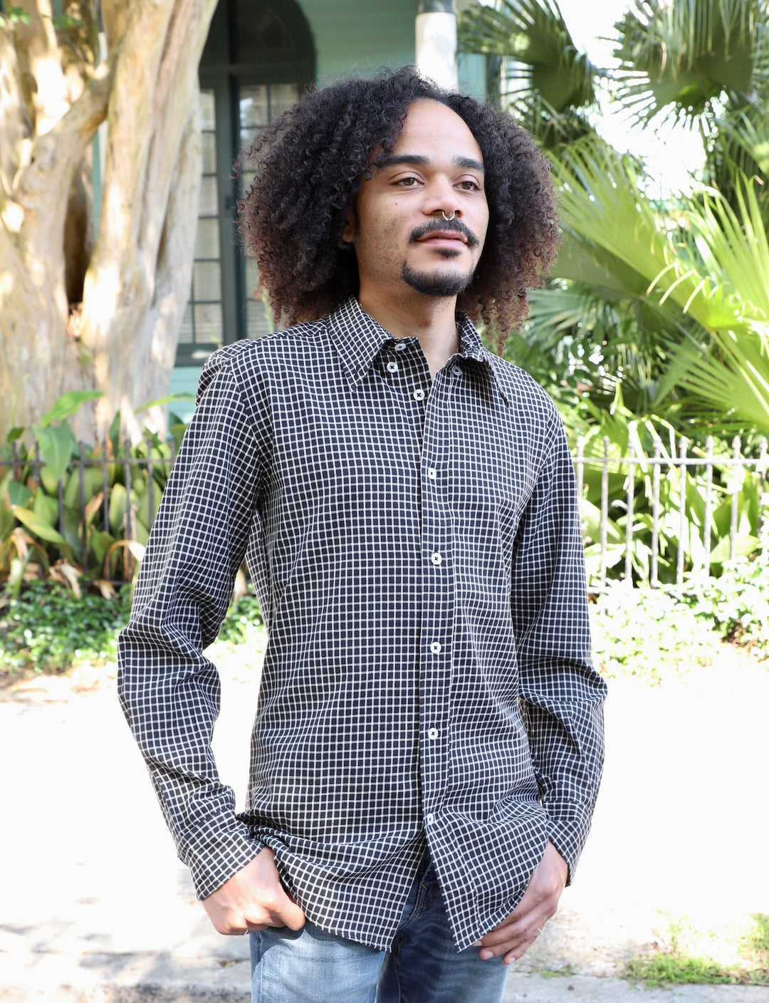 Black Plaid Organic Cotton Men&