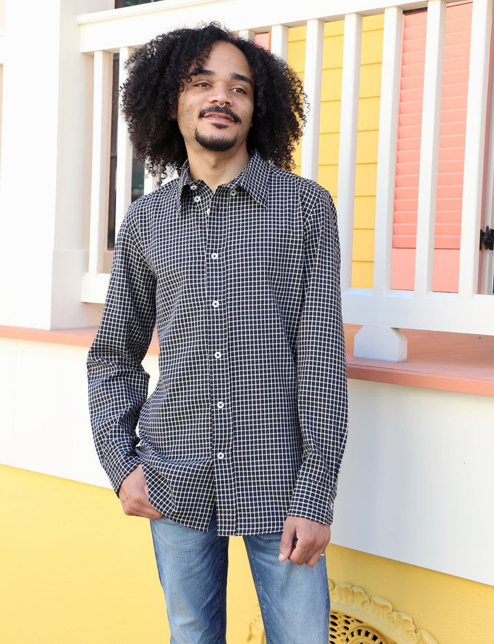 Black Plaid Organic Cotton Men&