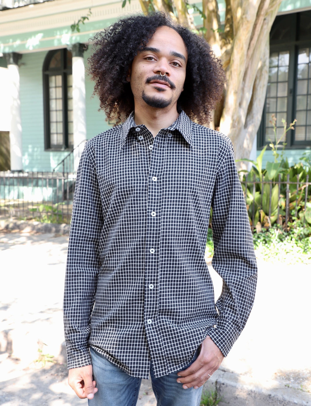 Black Plaid Organic Cotton Men&