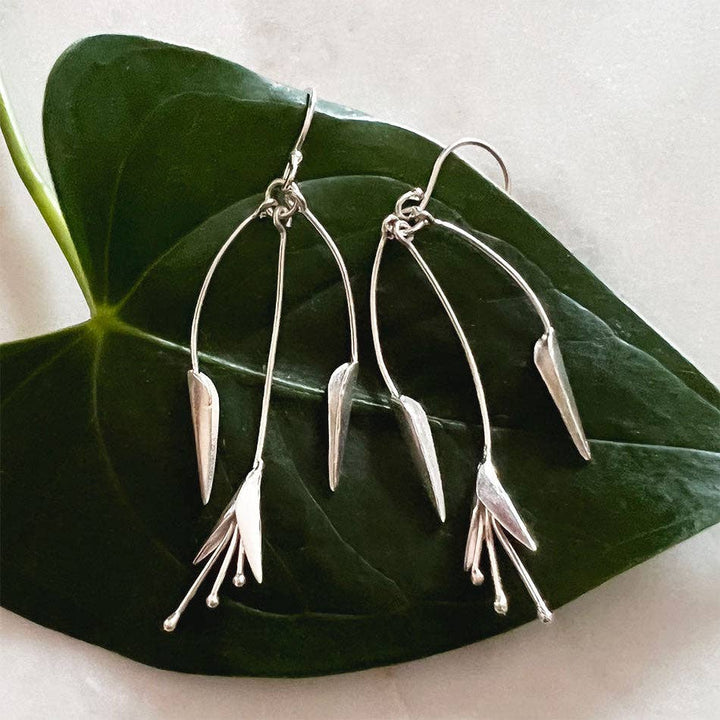 Blossom Out Earrings - Sterling Silver, Indonesia - Passion Lilie