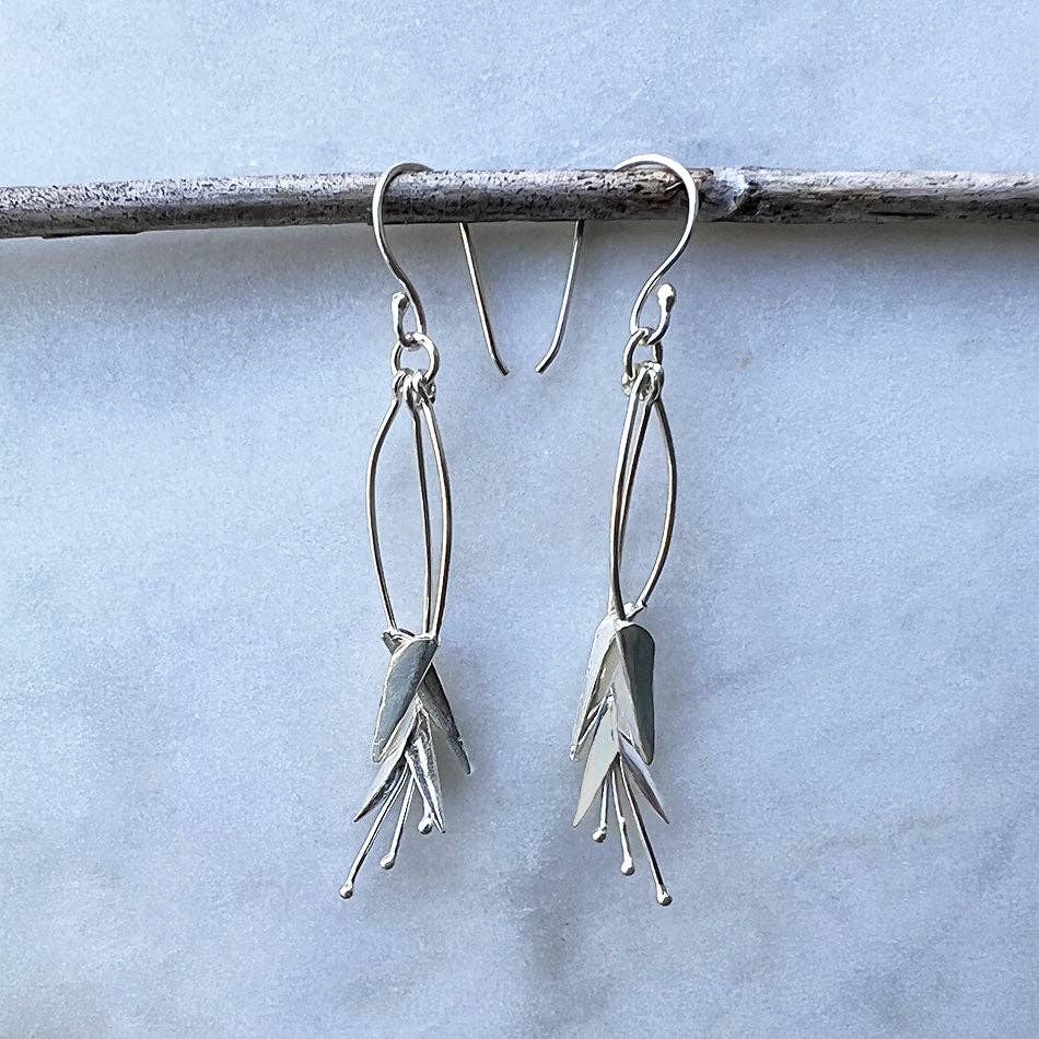 Blossom Out Earrings - Sterling Silver, Indonesia - Passion Lilie