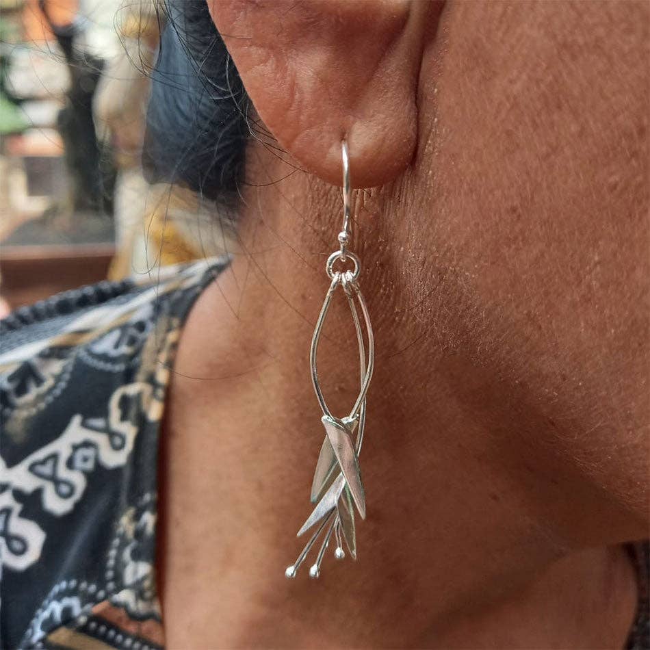 Blossom Out Earrings - Sterling Silver, Indonesia - Passion Lilie