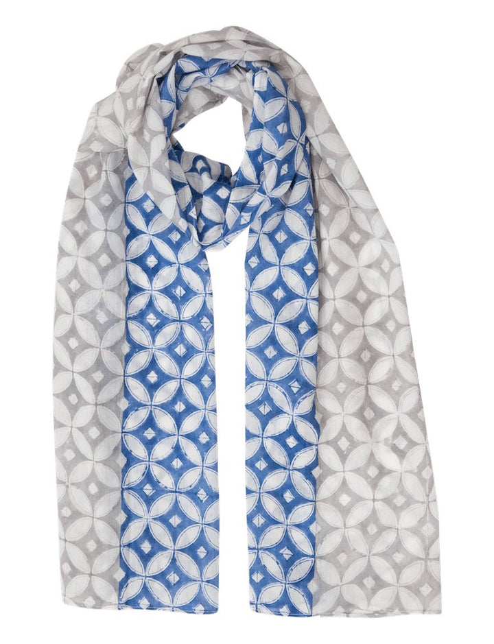 Blue &amp; Grey Diamond Scarf - Passion Lilie