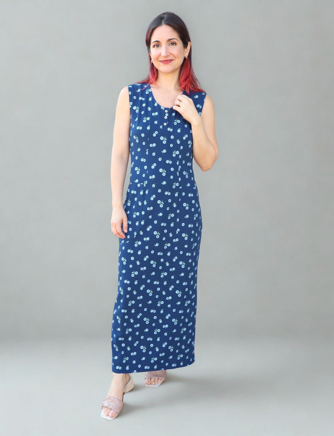 100 organic cotton dresses Organic Cotton Blueberry Maxi Dress XS