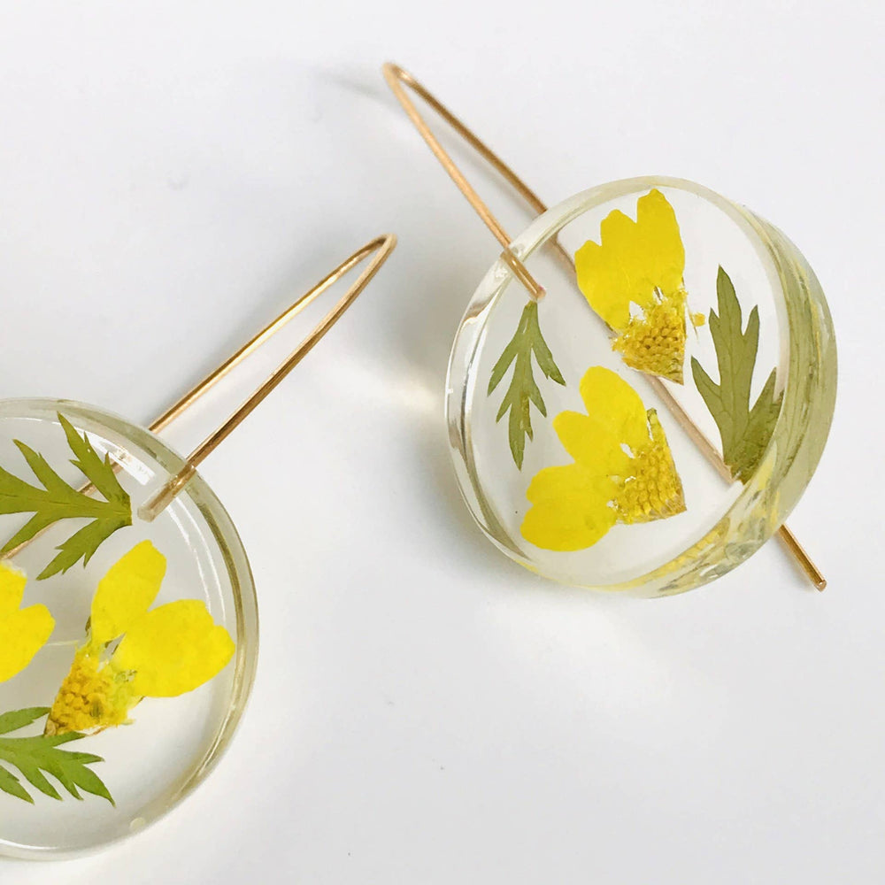 Botanical SML April Birthday Full Moon Earrings - Passion Lilie