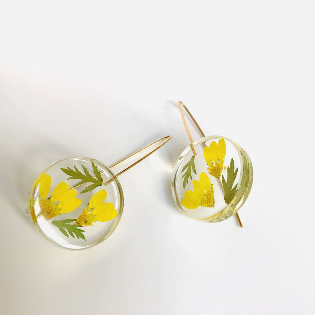 Botanical SML April Birthday Full Moon Earrings - Passion Lilie
