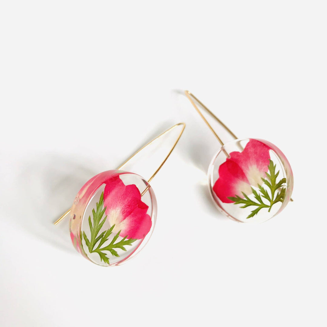 Botanical SML June Birthday Full Moon Earrings - Passion Lilie