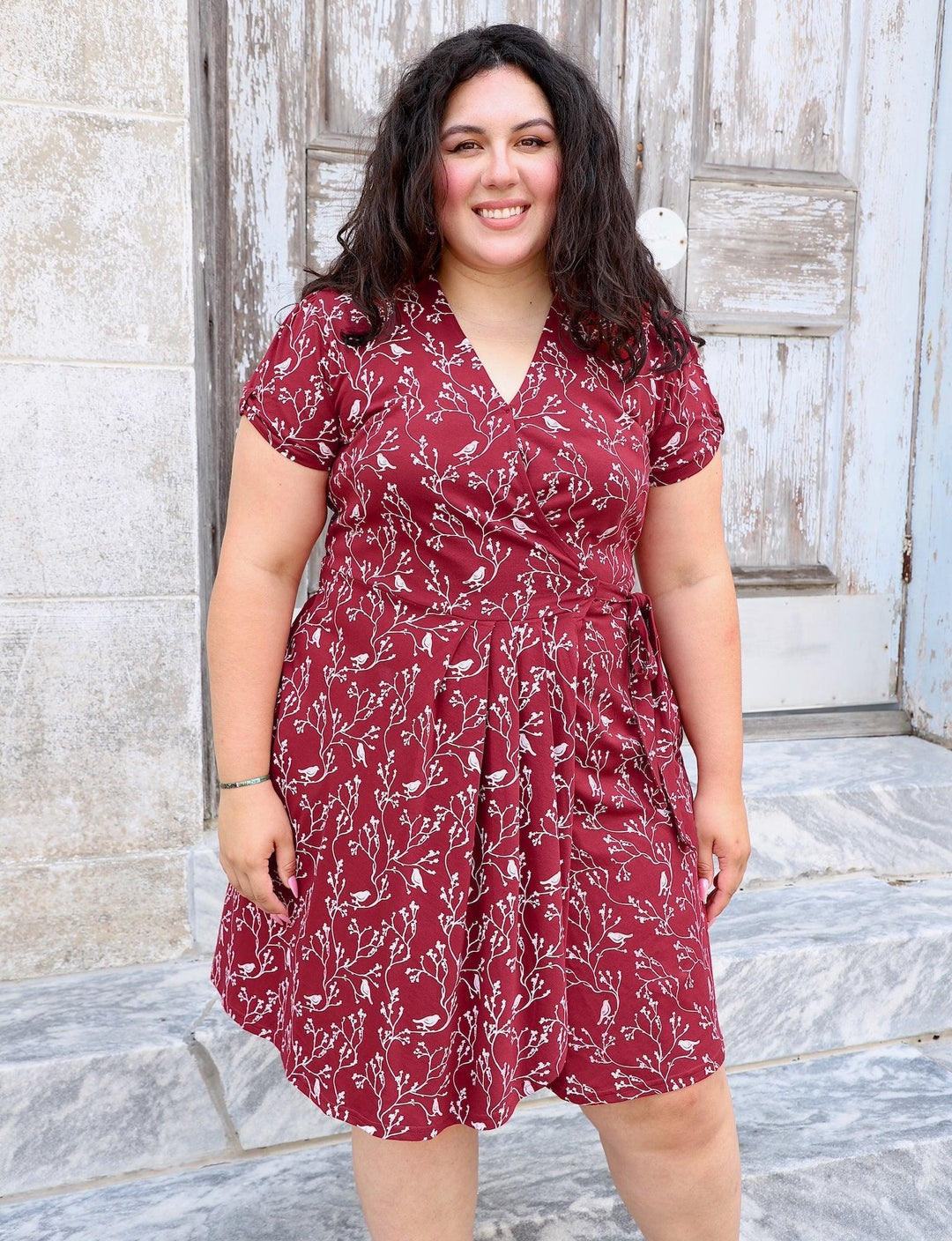 Burgundy Wrap Dress