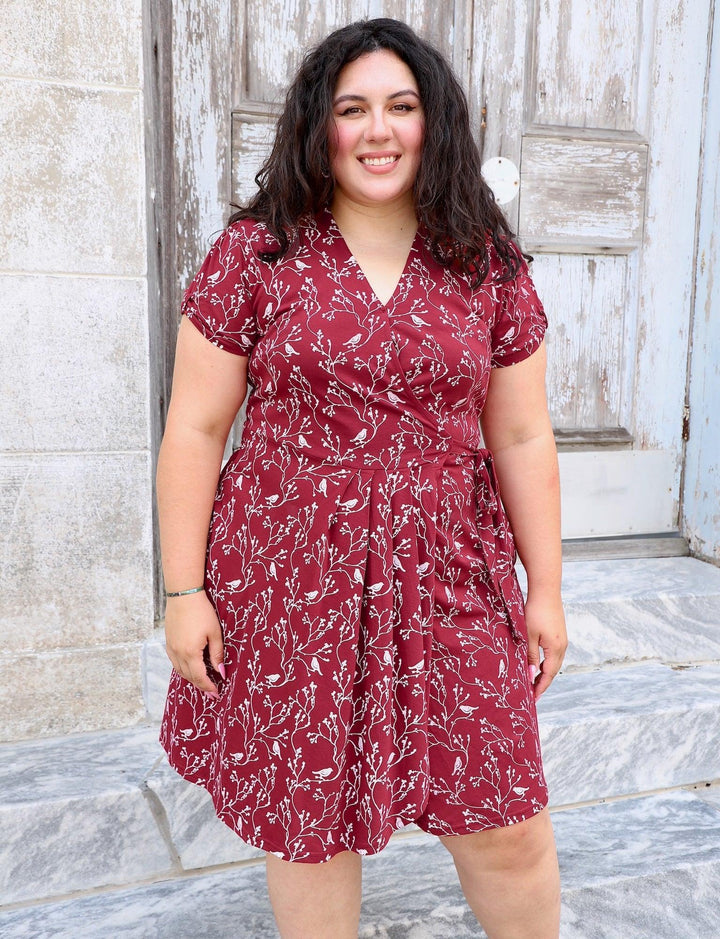 Cardinal Organic Wrap Dress - Passion Lilie - Fair Trade - Sustainable Fashion
