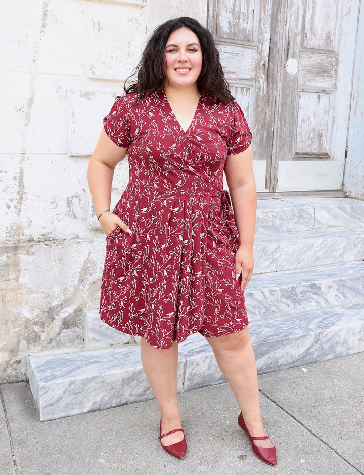 Cardinal Organic Wrap Dress - Passion Lilie - Fair Trade - Sustainable Fashion