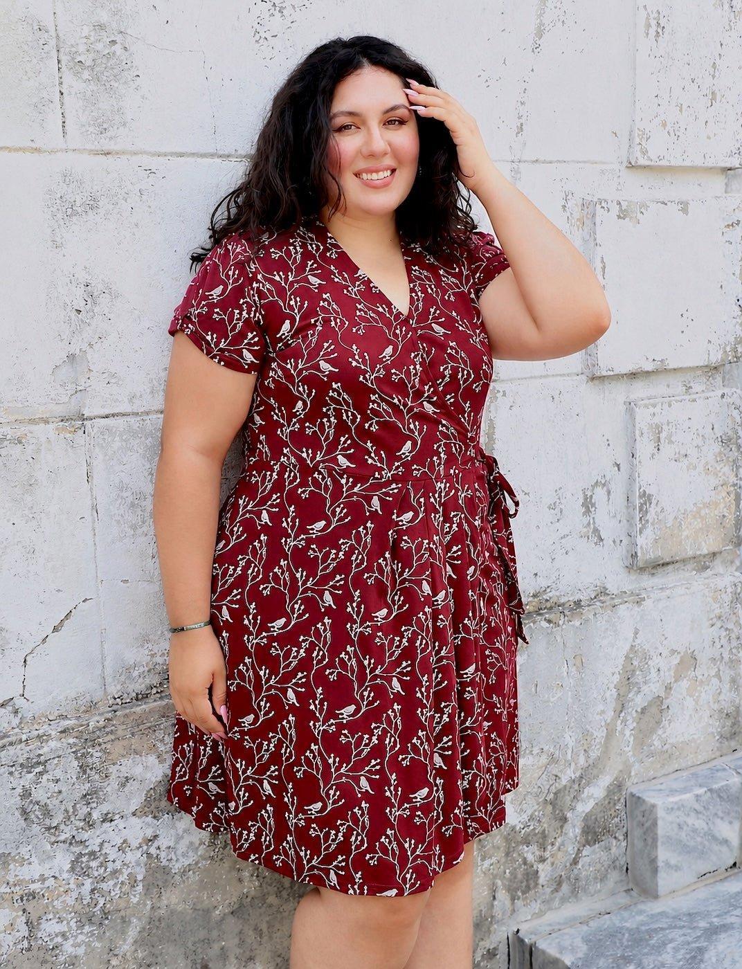 Cardinal Organic Wrap Dress - Passion Lilie