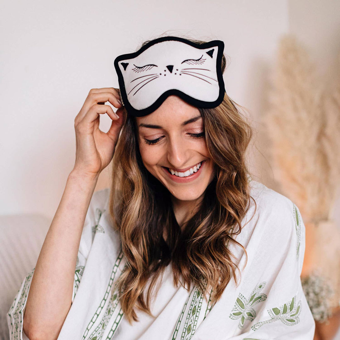 Cat Nap Velvet Sleep Mask - Passion Lilie