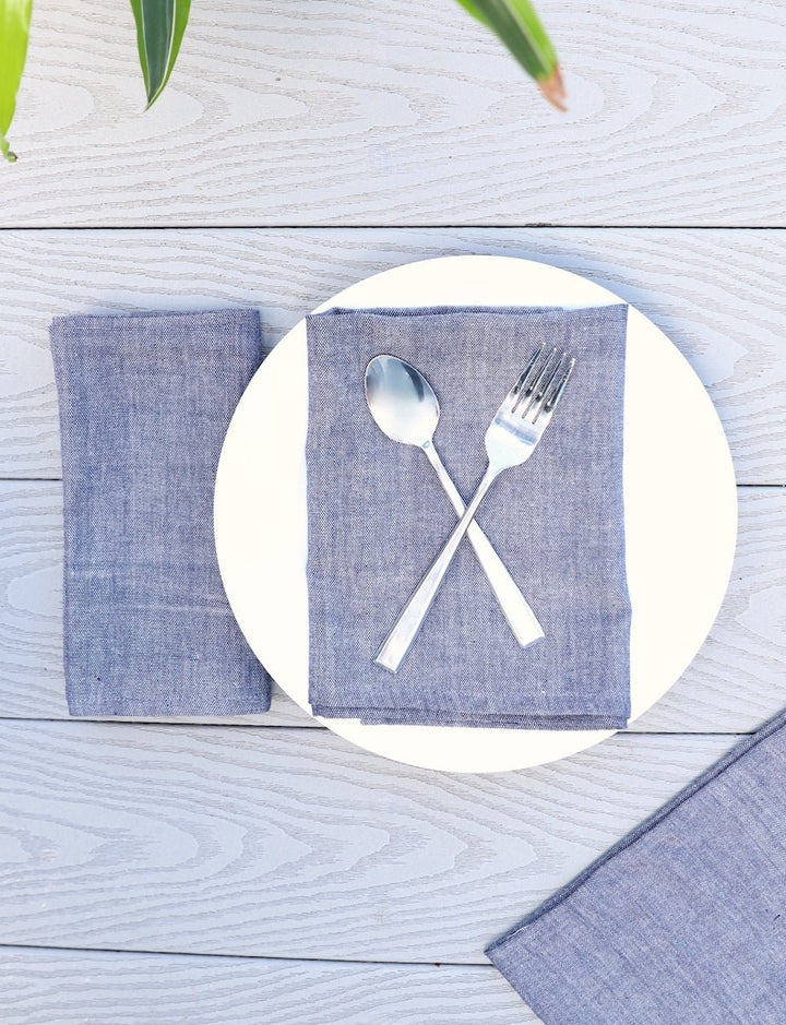 Cloth Napkins- Chambray - Set of 4 - Passion Lilie