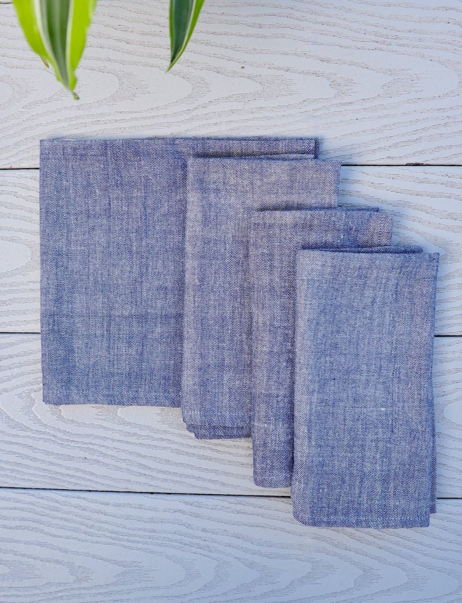 Cloth Napkins- Chambray - Set of 4 - Passion Lilie