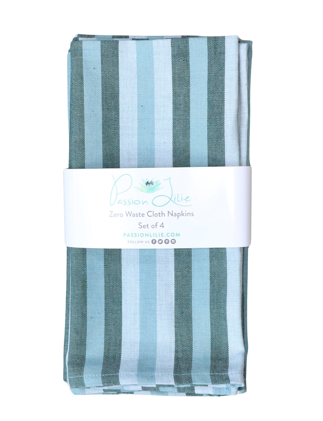 Cloth Napkins - Ocean Stripes - Set of 4 - Passion Lilie