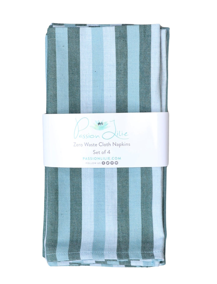 Cloth Napkins - Ocean Stripes - Set of 4 - Passion Lilie