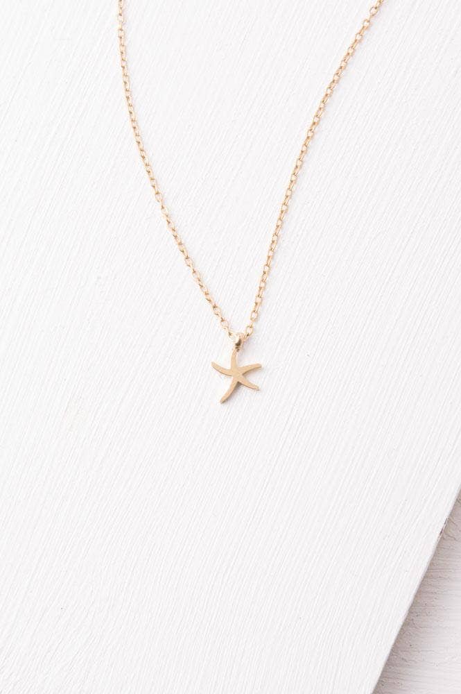 Community Gold Starfish Pendant Necklace Set - Passion Lilie