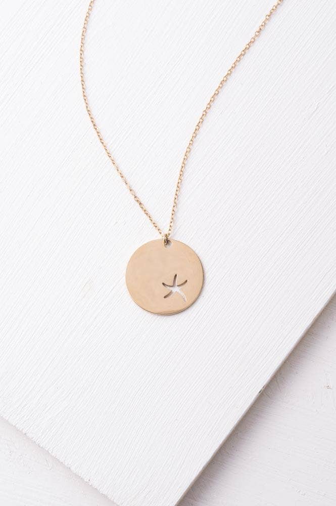Community Gold Starfish Pendant Necklace Set - Passion Lilie