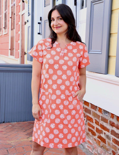 Coral Cabana Organic Dress - Passion Lilie