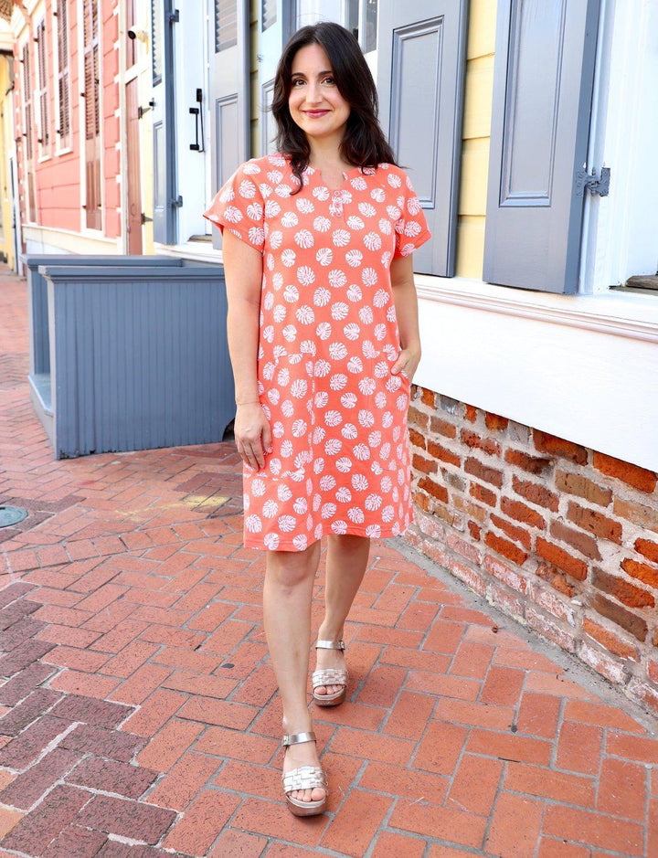Coral Cabana Organic Dress - Passion Lilie