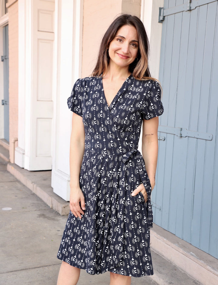 Crescent Moon Organic Wrap Dress - Passion Lilie - Fair Trade - Sustainable Fashion