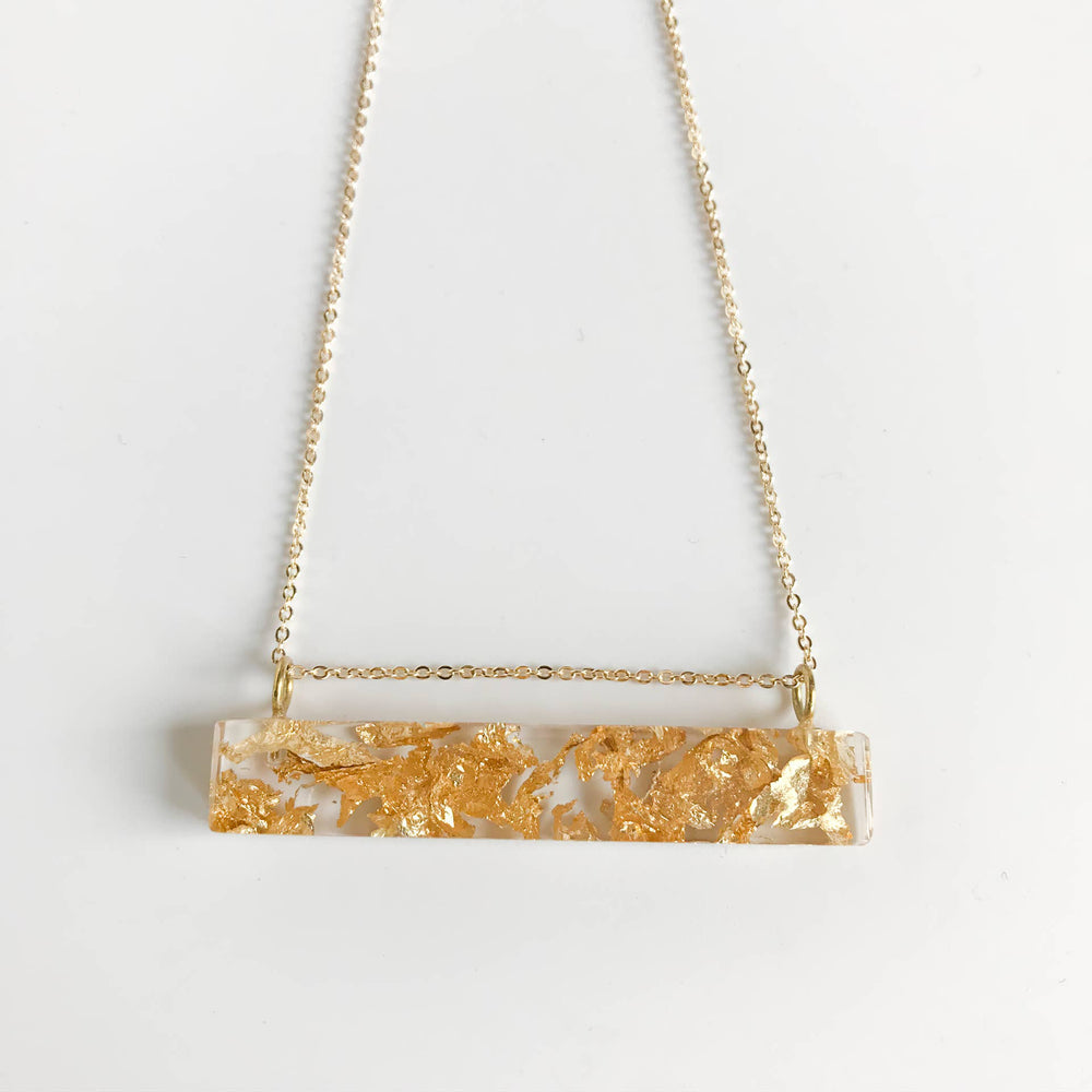 Eco-Resin Cast MD Palito Charm Necklace - Passion Lilie