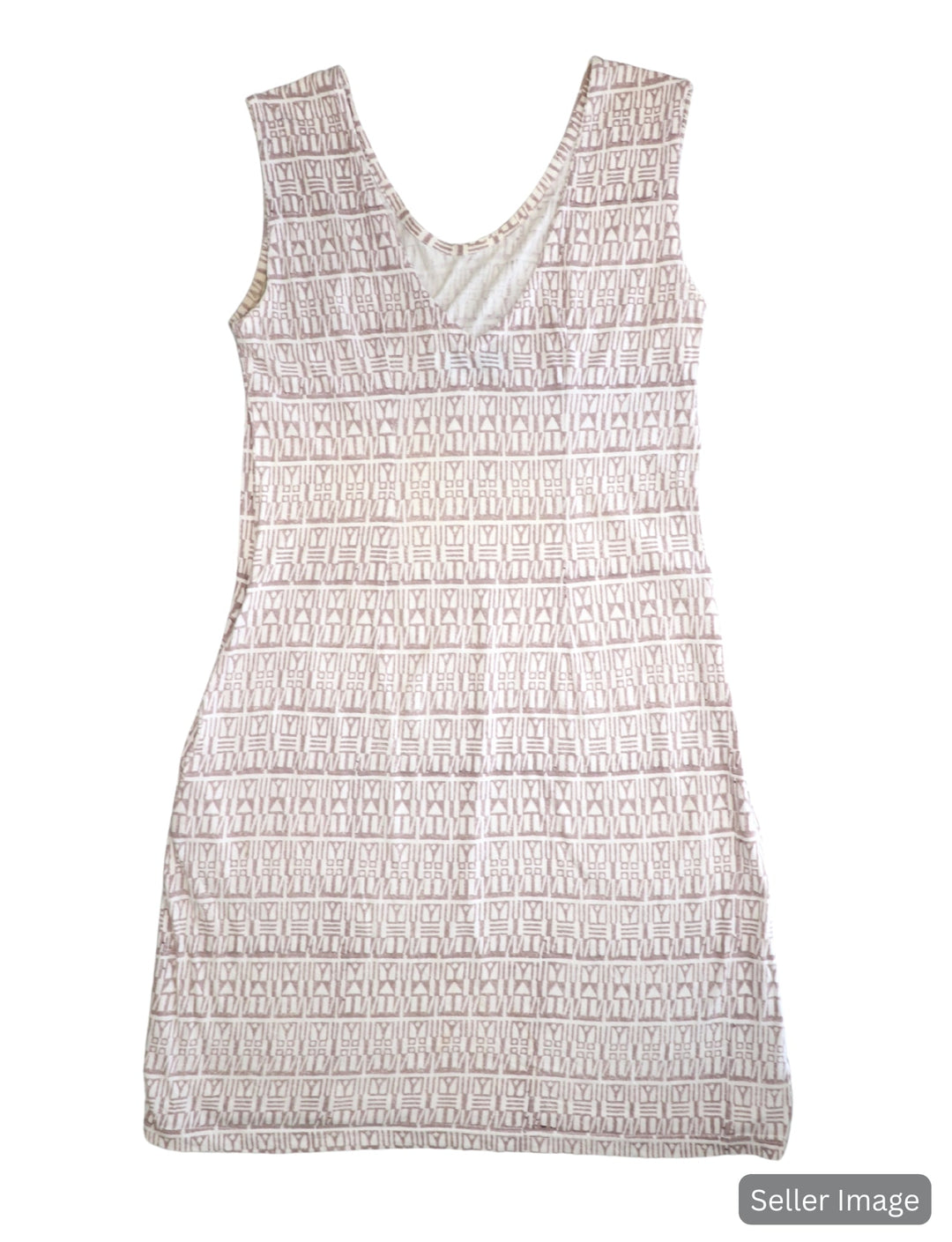 Geo Mauve Organic Dress : Pre - Loved - Passion Lilie