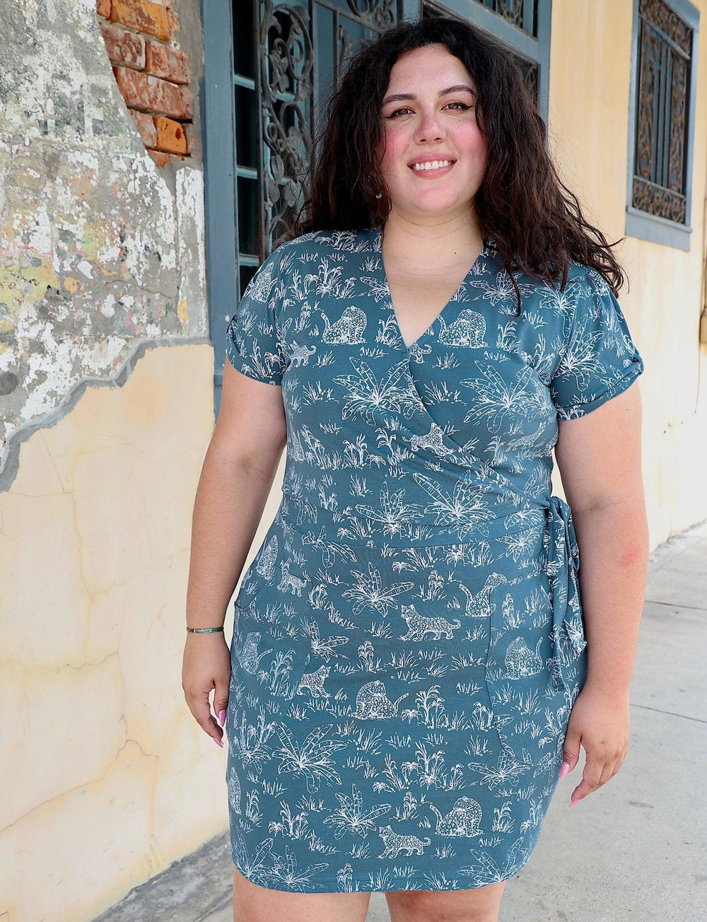 Jungle Prowl Organic Wrap Dress - Passion Lilie - Fair Trade - Sustainable Fashion