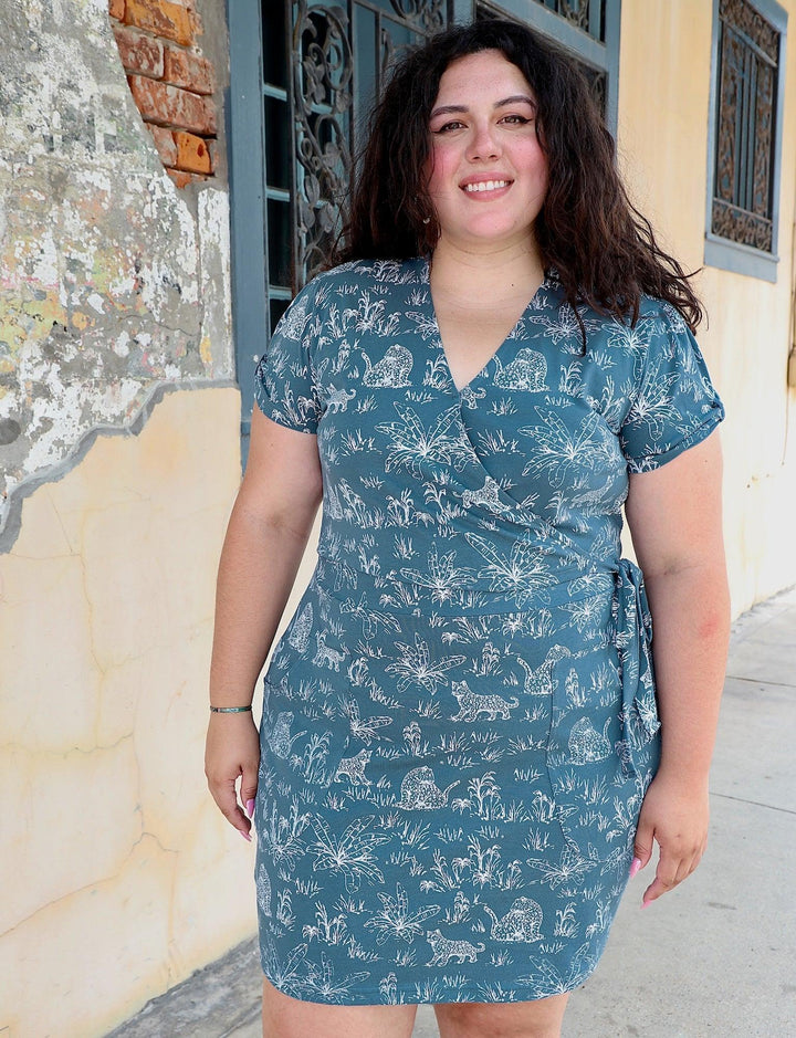 Jungle Prowl Organic Wrap Dress - Passion Lilie - Fair Trade - Sustainable Fashion