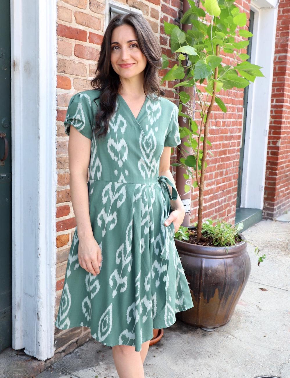 Khadra Organic Cotton Wrap Dress I Sustainable Holiday Dress XXL Khadra Organic Cotton Wrap Dress I Sustainable Holiday Dress XXL