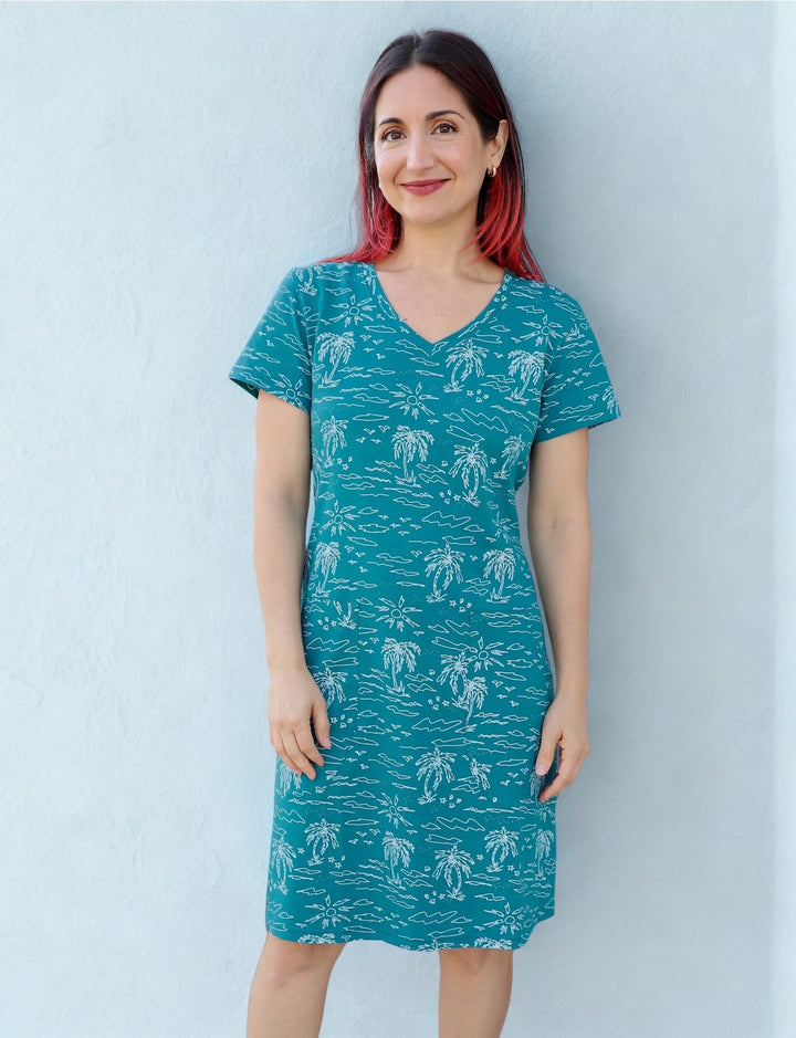 Lagoon Party Organic Dress - Passion Lilie