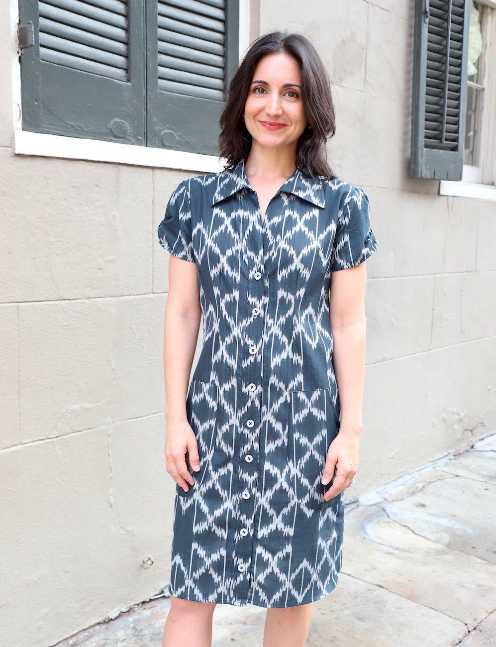 Laila Organic Button Dress I Sustainable Work Outfit M
