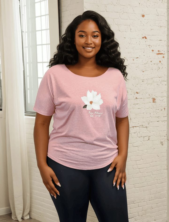 Magnolia Eco - Triblend Flowy Tee : Fair Trade - Passion Lilie