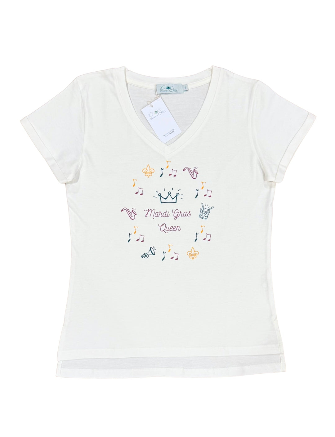 Mardi Gras Queen Organic Cotton T-Shirt - Passion Lilie
