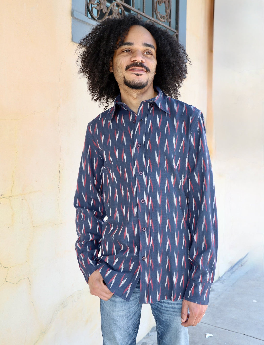 Maritime Red, White & Blue Button Down Shirt