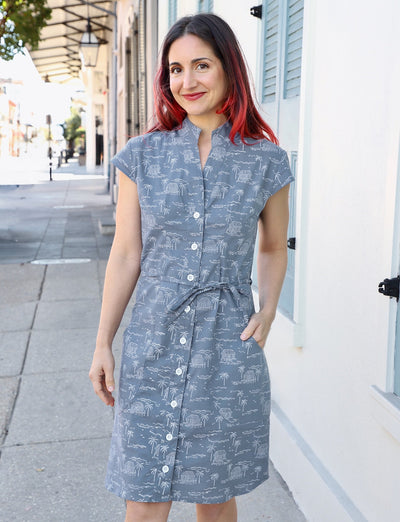 blue bayou dress Misty Bayou Organic Cotton Button Dress Small