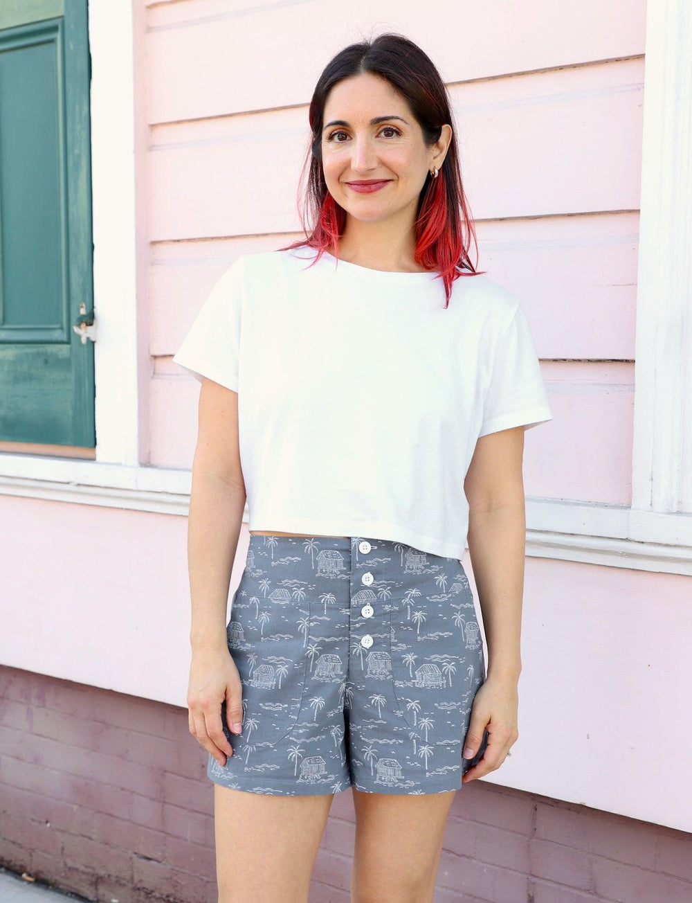 Misty Bayou Organic Cotton Shorts - Passion Lilie