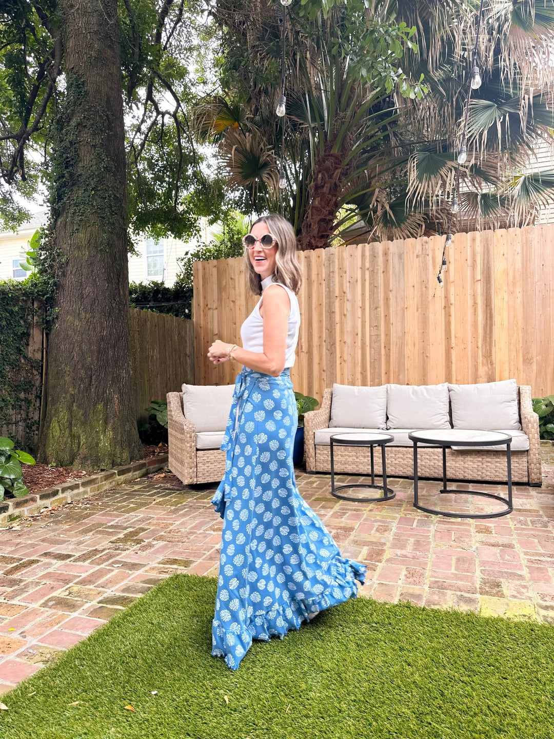 Monstera Organic Cotton Wrap Skirt - Passion Lilie
