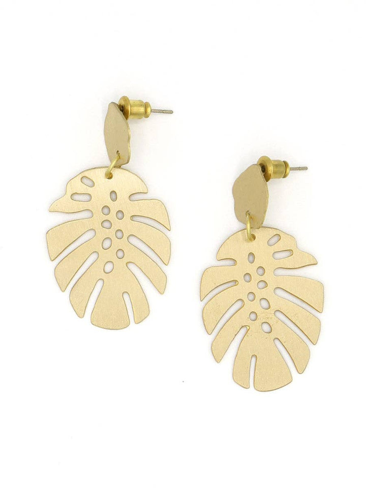 Monstera Studs - Passion Lilie