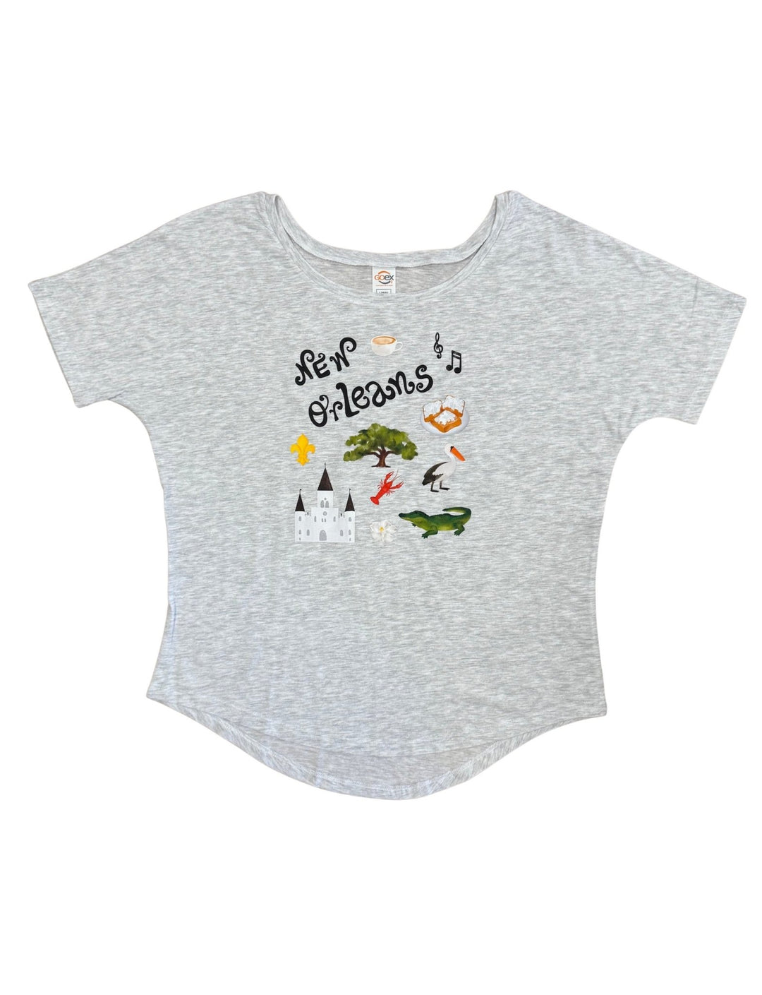 New Orleans Eco - Triblend Flowy Tee : Fair Trade - Passion Lilie