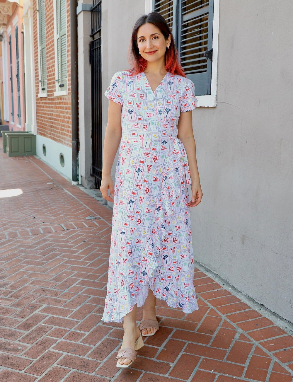 summer cotton wrap dress Organic Cotton Wrap Dress