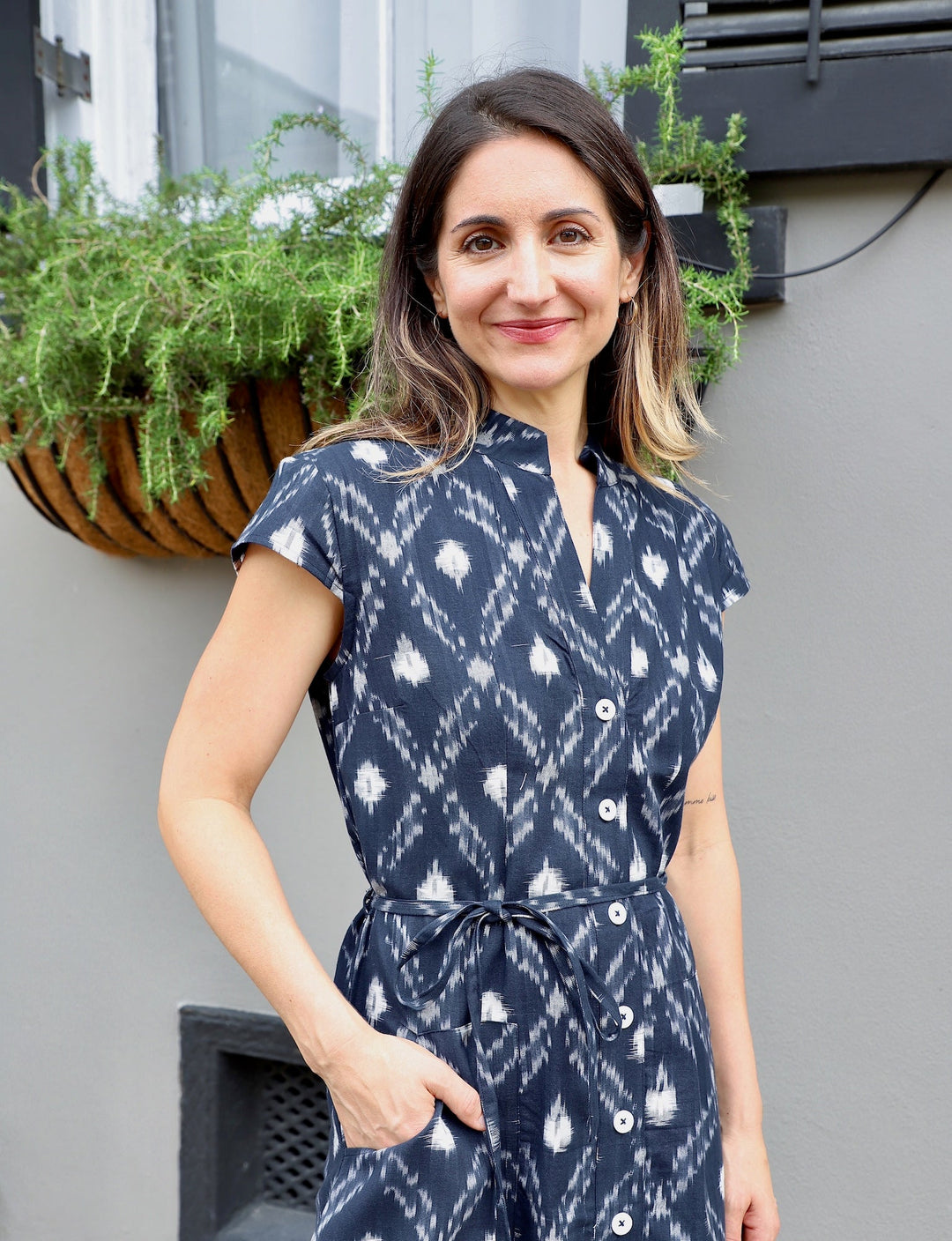 Nilam Organic Cotton Button Up Dress - Passion Lilie