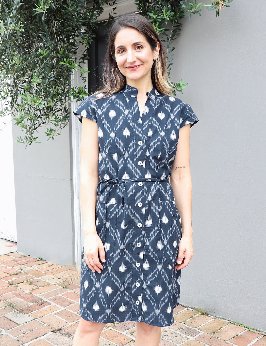 Nilam Organic Cotton Button Up Dress - Passion Lilie